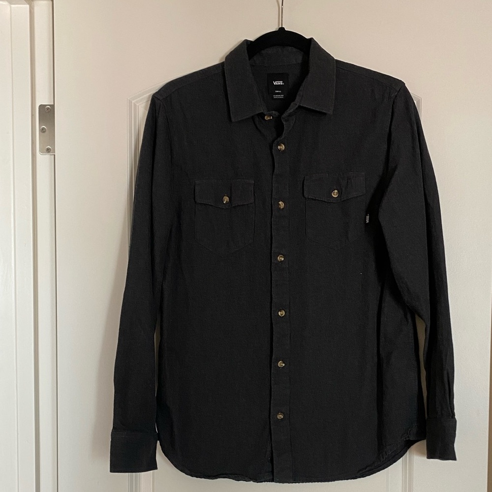 Vans Off The Wall Button Down Classic Fit 100% Cotton Shirt Long Sleeve